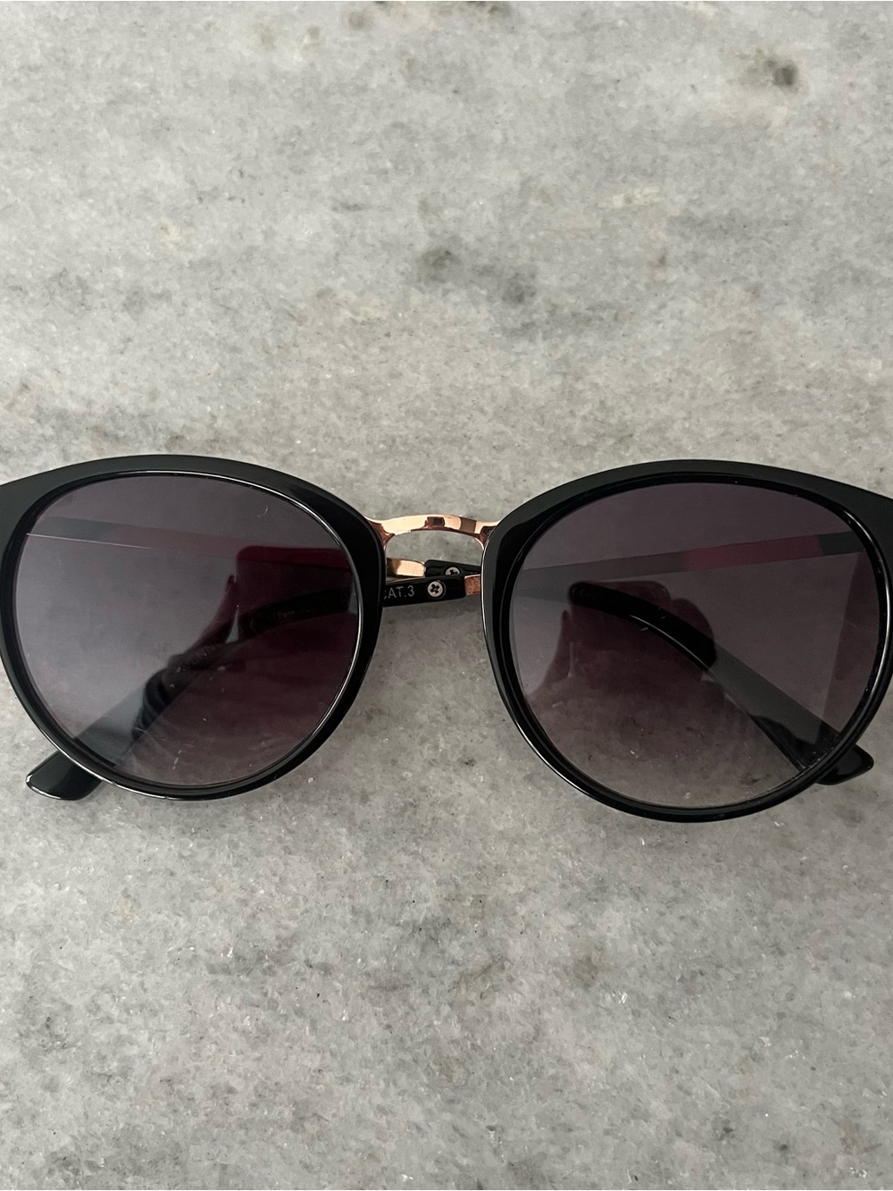 Nanette Lepore Black Sunglasses with Gold Bridge